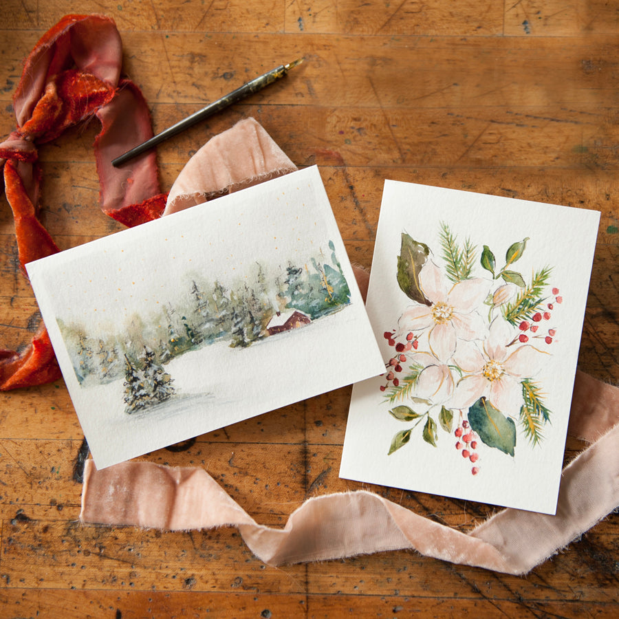 Watercolor Holiday Card Box Volume II - A Classic Christmas– Let's Make Art