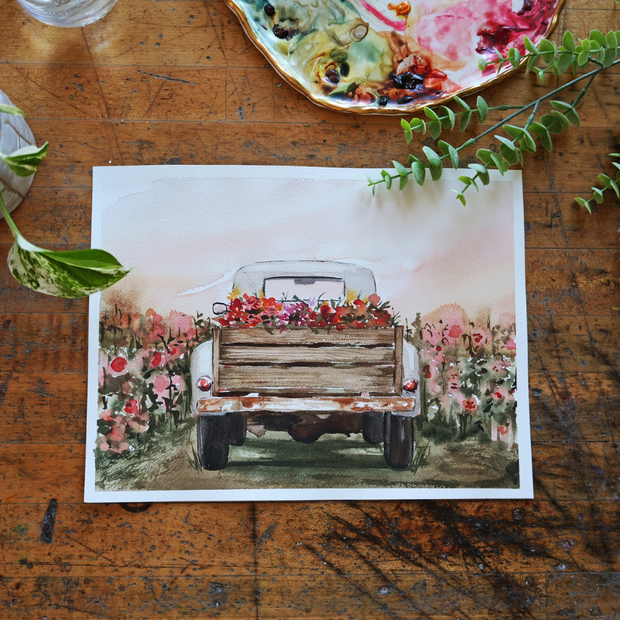 Floral Farm Truck - Digital Kit