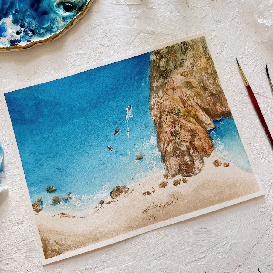 Greek Island View - Digital Kit