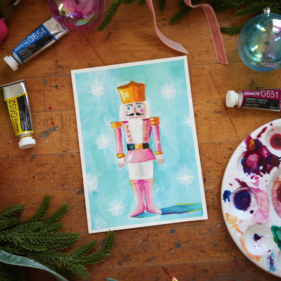 Merry Everything Holiday Card Making Gouache Course (Pre-Order)