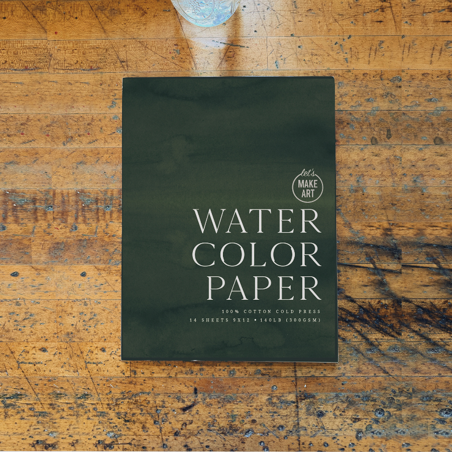 Let's Make Art 100% Cotton Watercolor Paper Pad - 9x12" (Preorder, Shipping End of March)