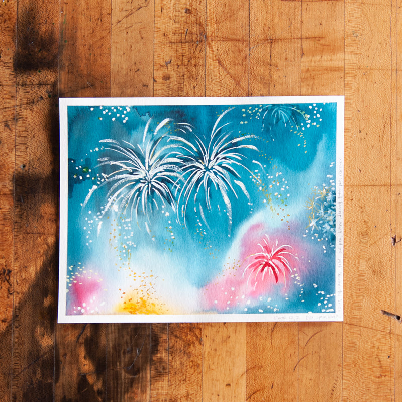 Watercolor Fireworks - Digital Kit