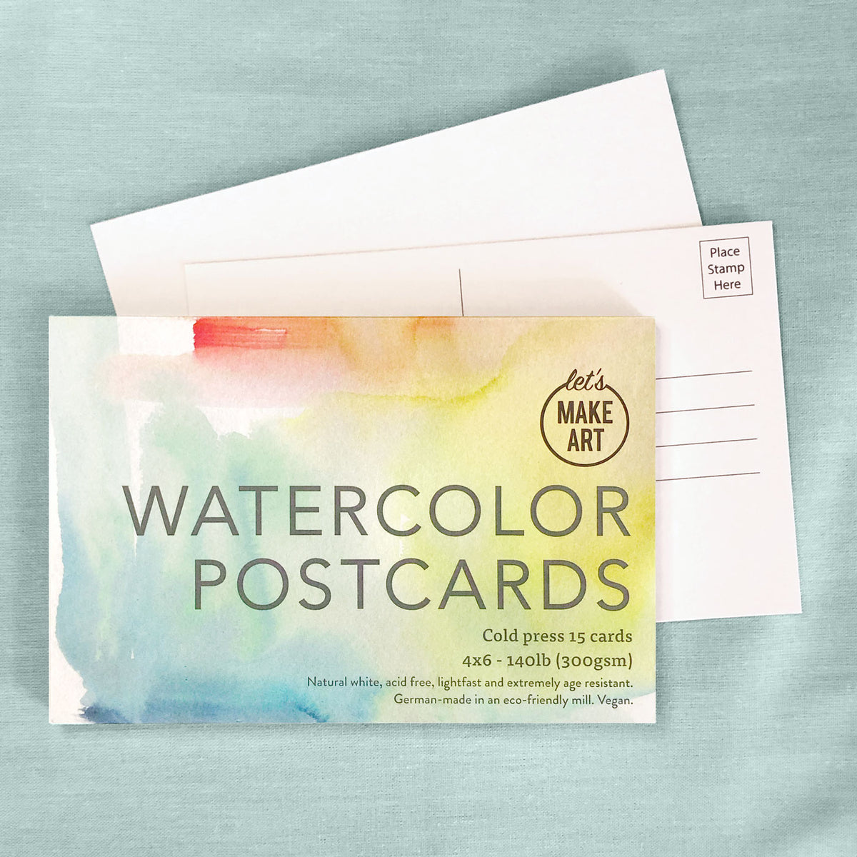 Let's Make Art Watercolor Postcard Paper Pad - 4x6