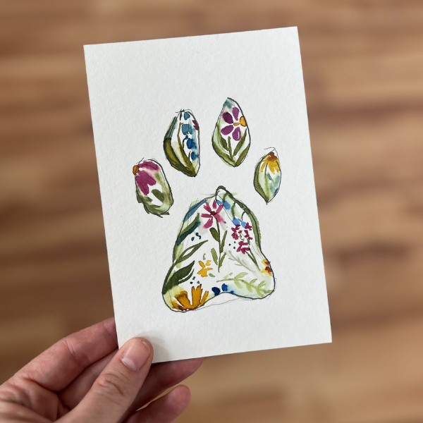 Let's Make Art Matter To Honor Man's Best Friend - Pals with Paws Mini Watercolor Painting