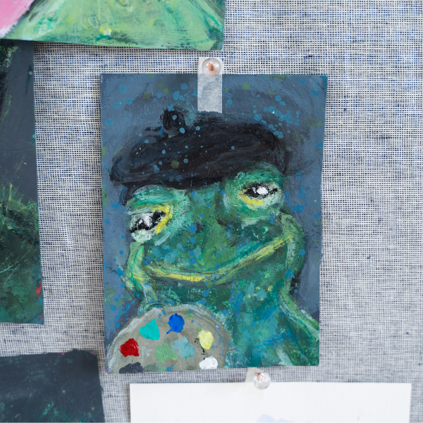 Let's Make Art Matter For Dennis - Kansas Wetlands Mini Acrylic Painting