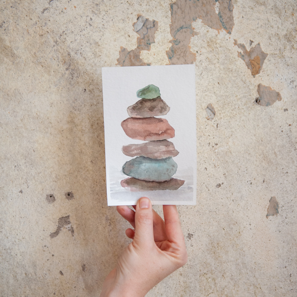 Let's Make Art Matter For Maggie - The Mountains Are Calling Mini Watercolor Painting