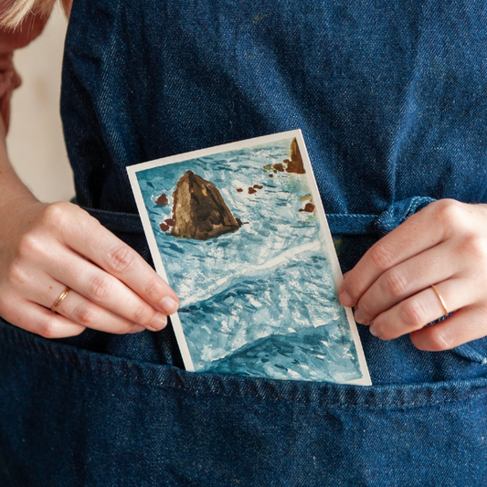 Let's Make Art Matter For Someone You Love - Along the Coast Mini Watercolor Painting