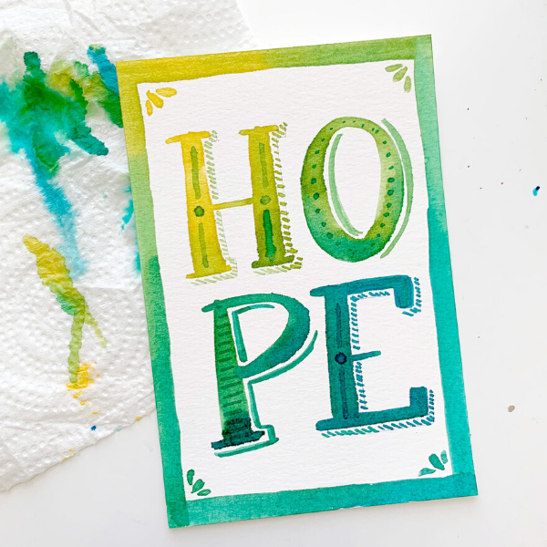 Let's Make Art Matter for Project H.O.P.E.- April 2020 Lettering