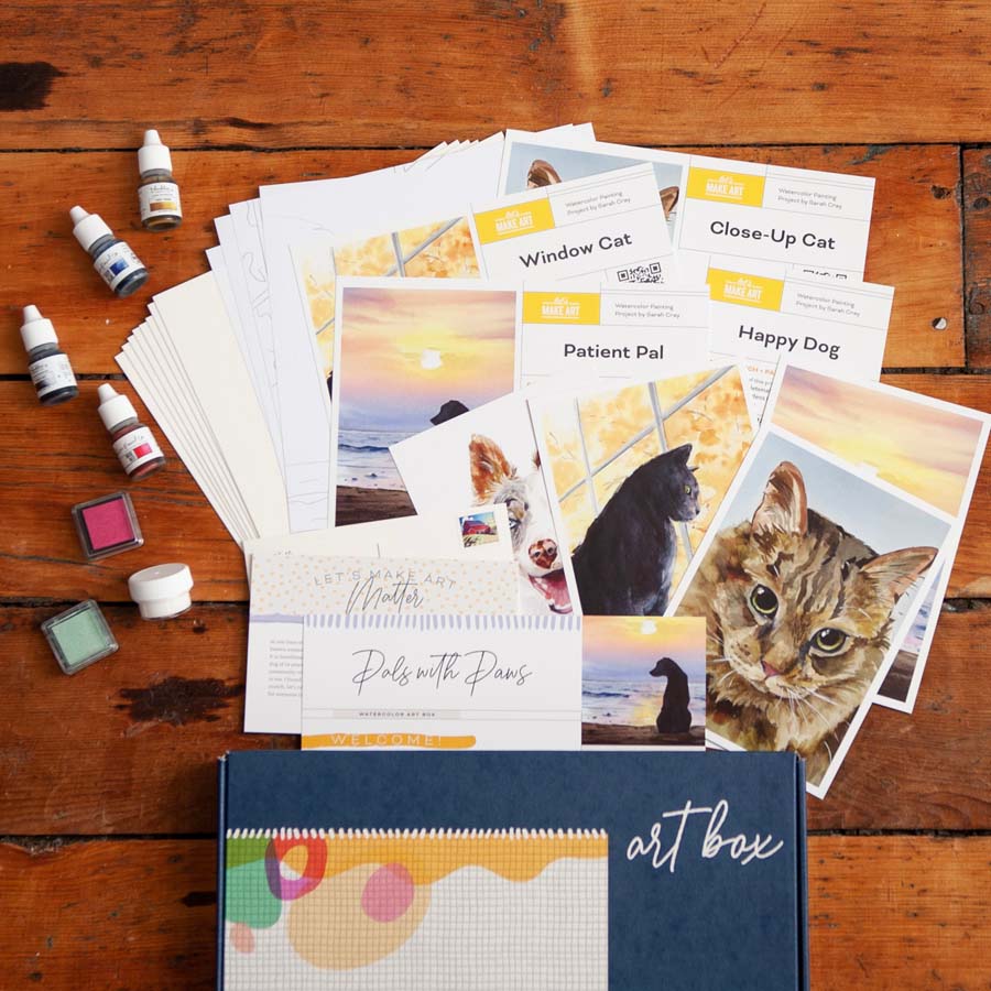 Pals With Paws Watercolor Art Box