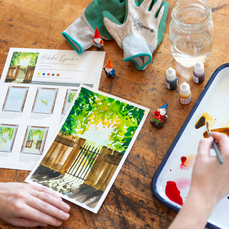 Hidden Garden Watercolor Project Kit