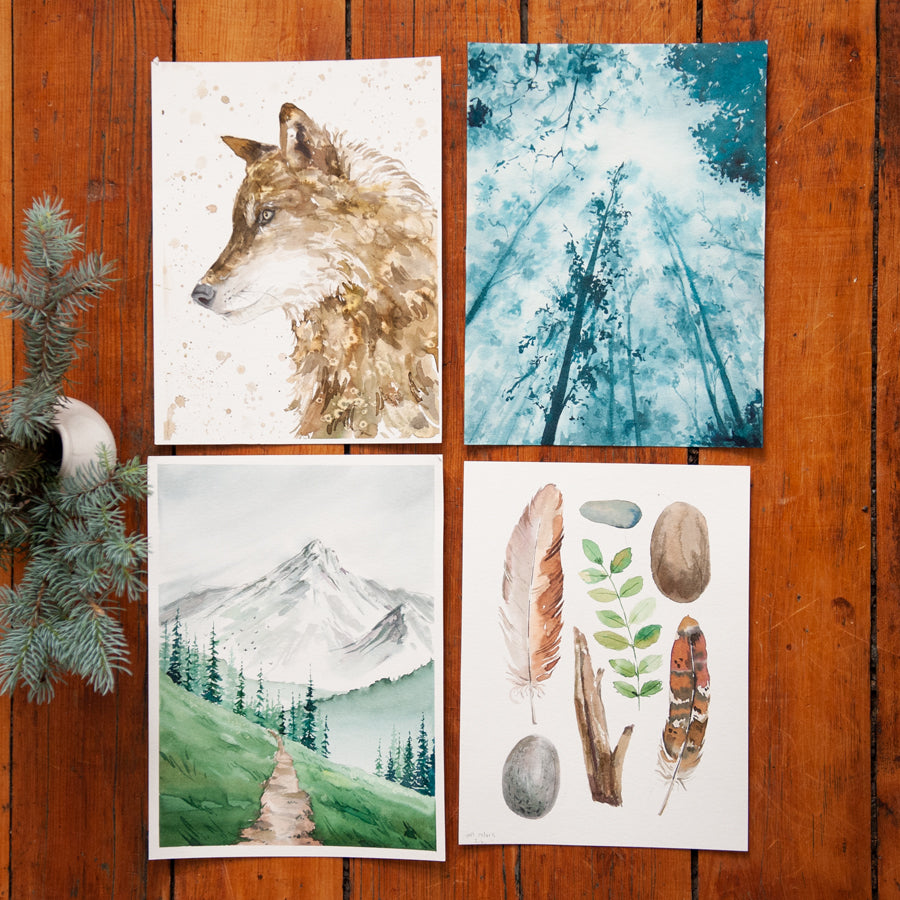 The Mountains are Calling Watercolor Art Box
