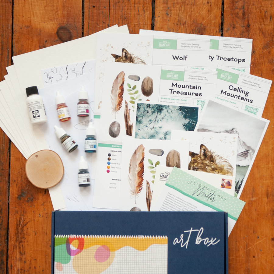 The Mountains are Calling Watercolor Art Box