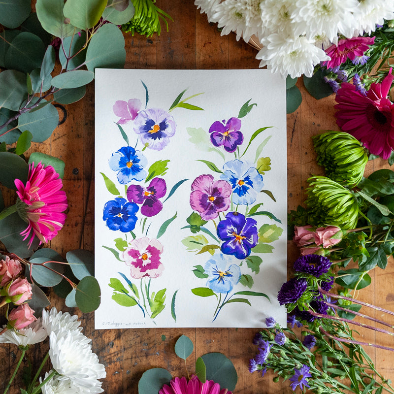 Language of Flowers Watercolor Art Box