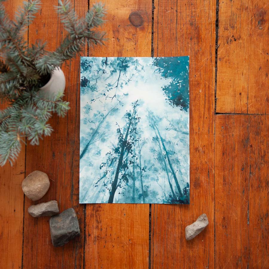 Misty Treetops Watercolor Project Kit