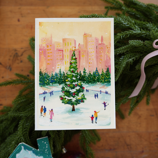 NYC Skating Holiday Card - Digital Kit