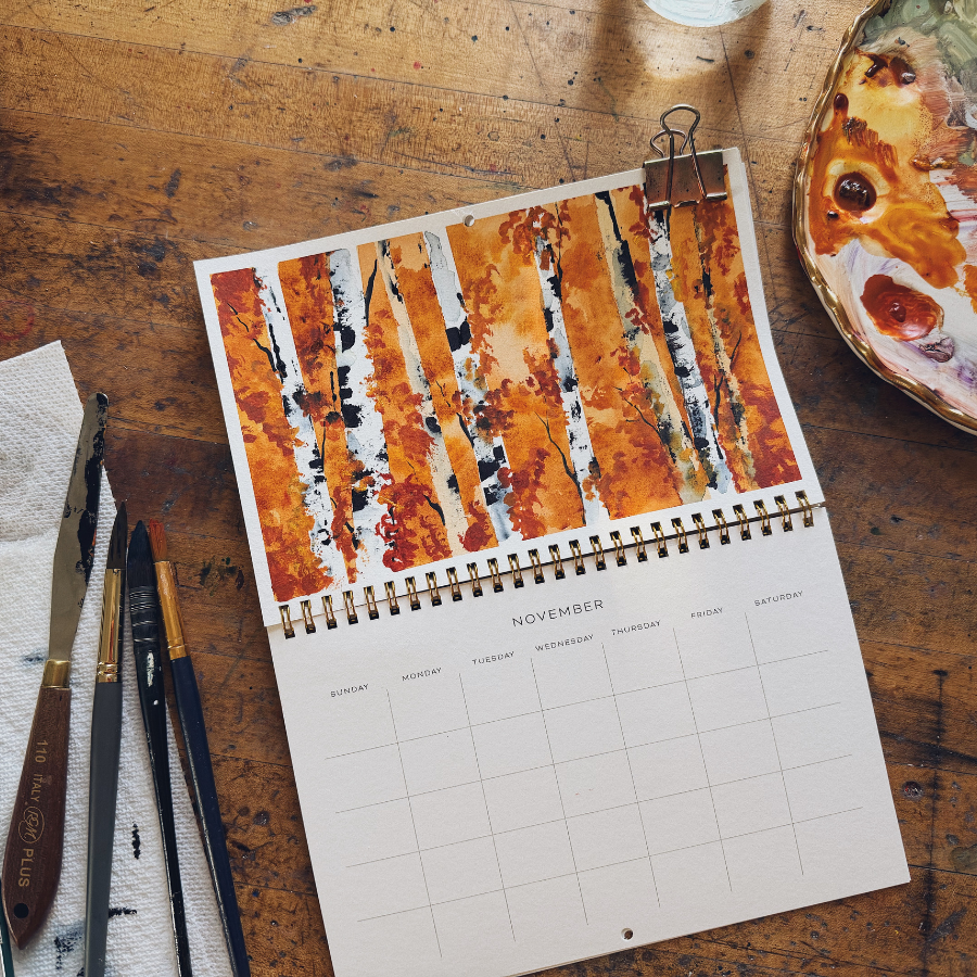 Let's Make Art Watercolor Calendar (Preorders & New Orders Shipping January 23)