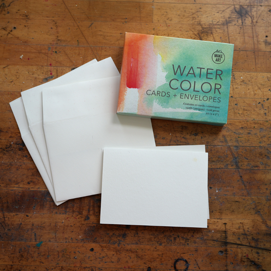 Let's Make Art Watercolor Card + Envelope Set, A7 5" x 7" - 10 count