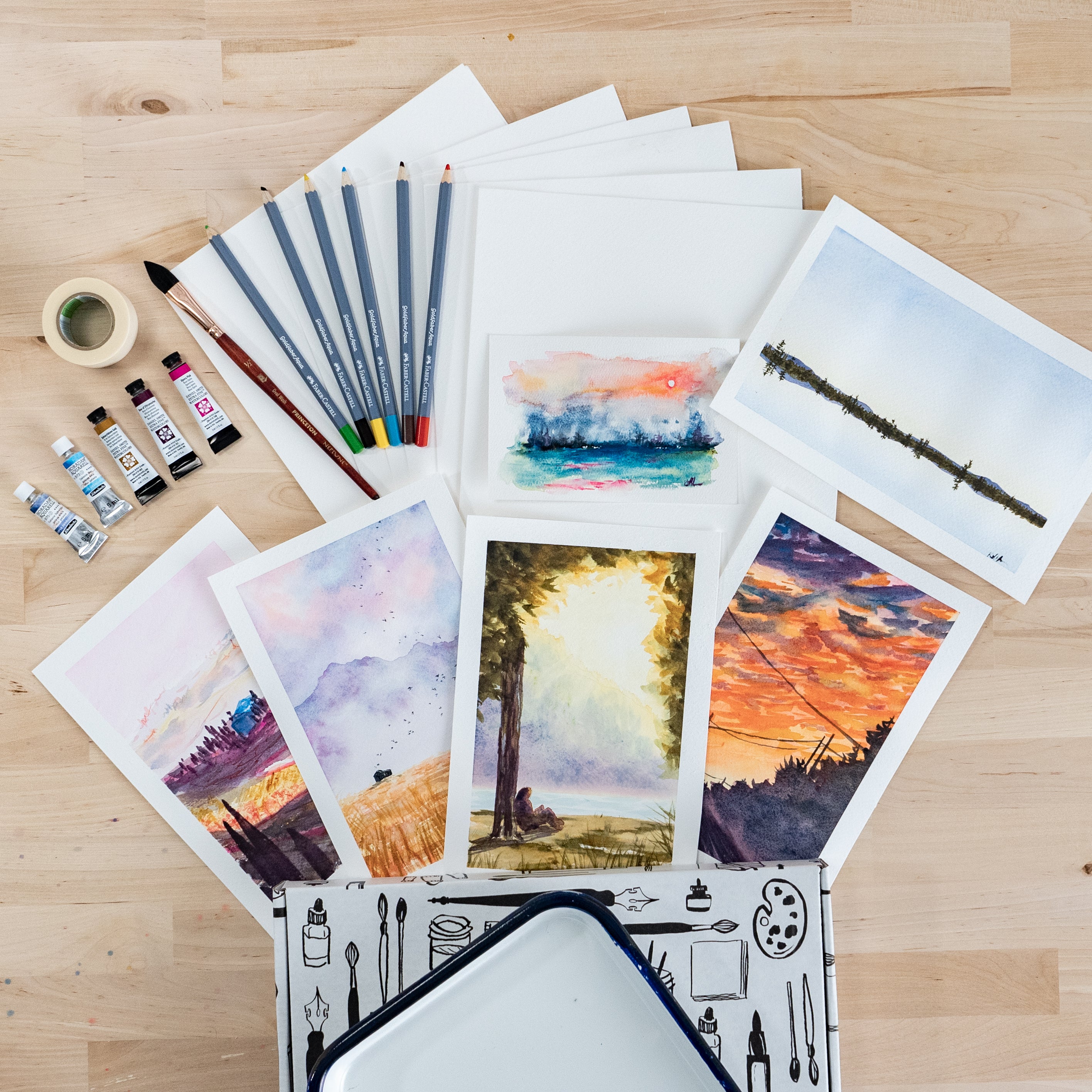 Creative Watercolor Landscapes with Kolbie Blume from This Writing Desk