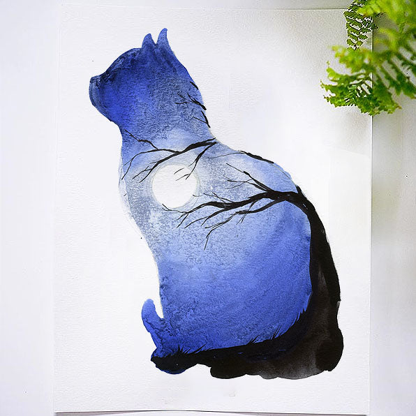 Halloween Cat Watercolor Kit