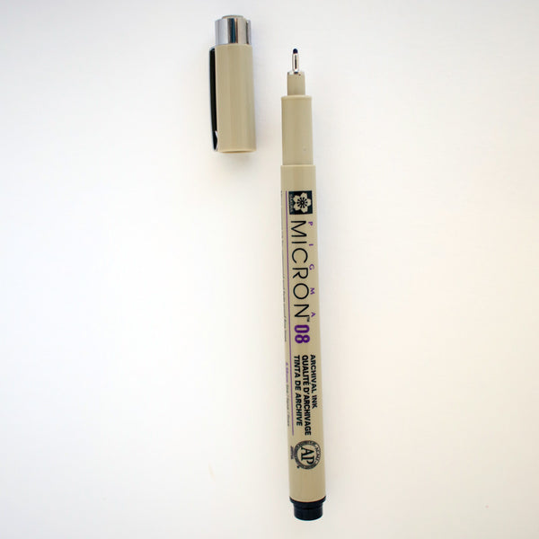 Pigma Micron Pen .50mm Size 08 Black– Let's Make Art