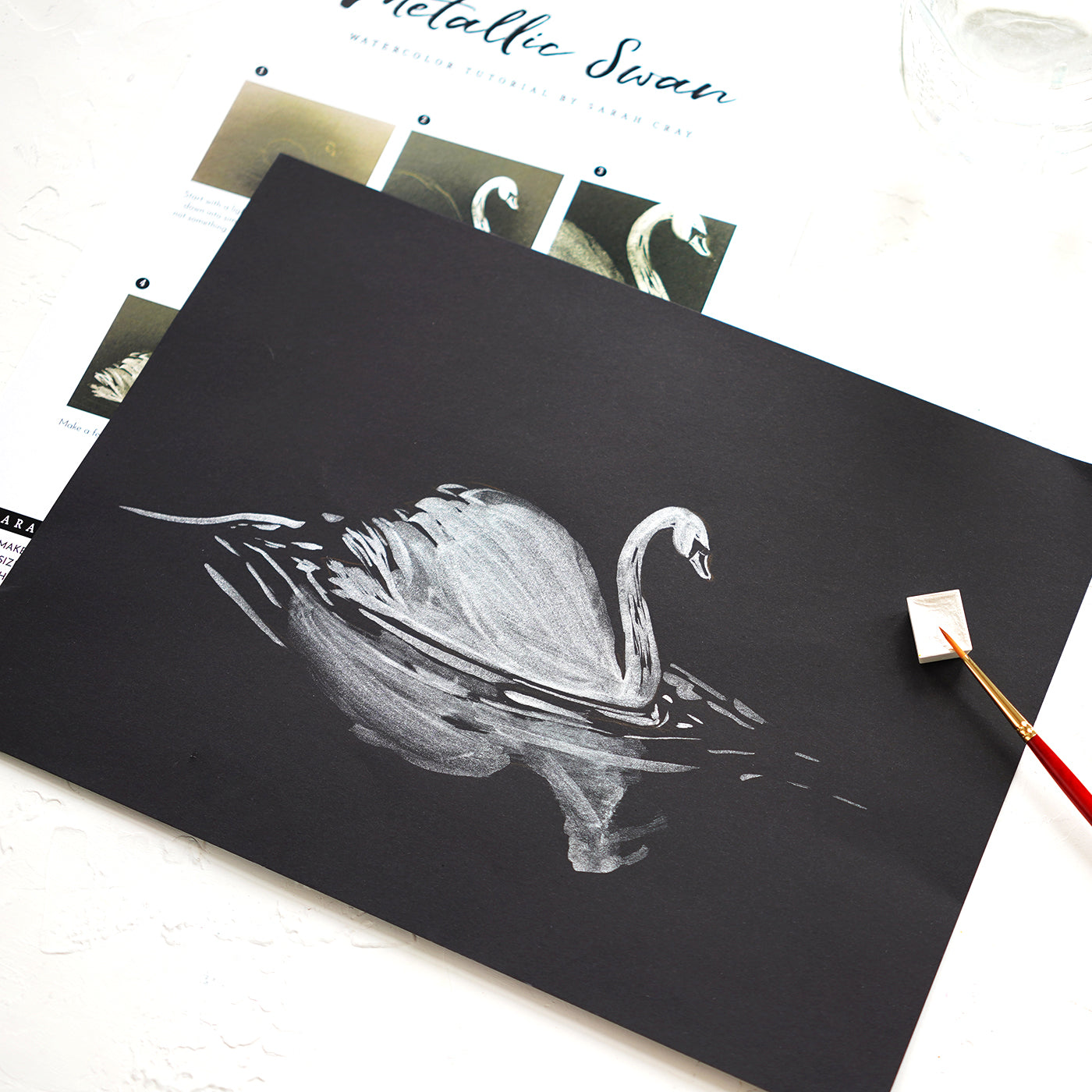 Metallic Swan Watercolor Kit