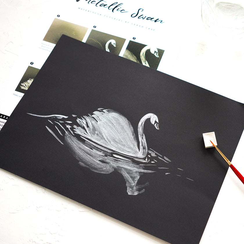 Metallic Swan Watercolor Kit