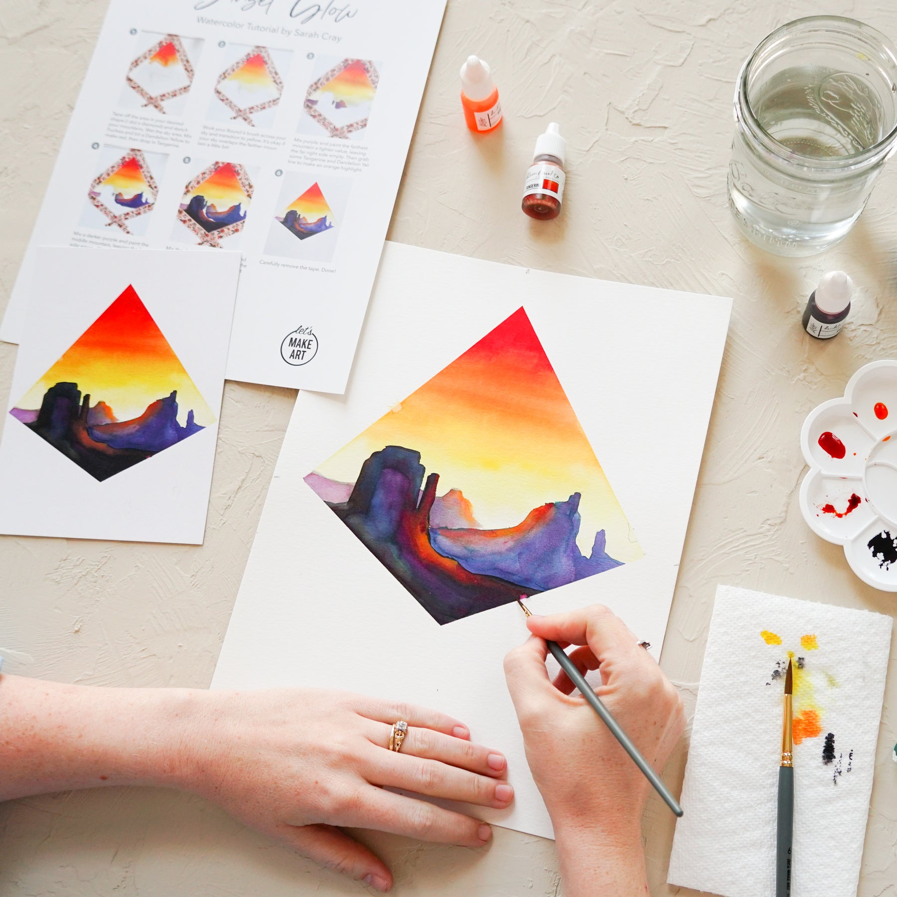 Sunset Glow Watercolor Kit