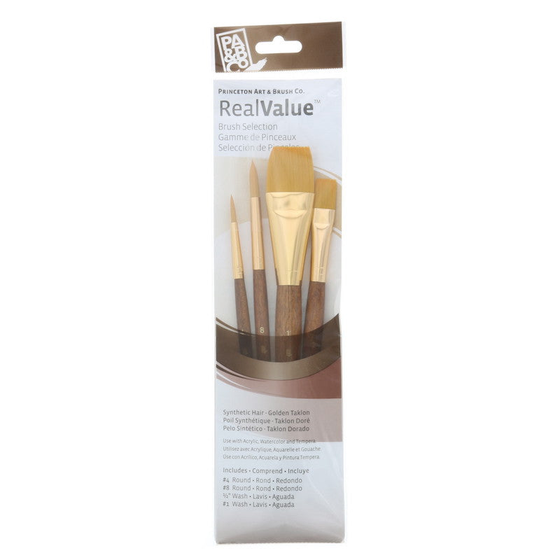Golden Taklon Brush Set -4pc Set
