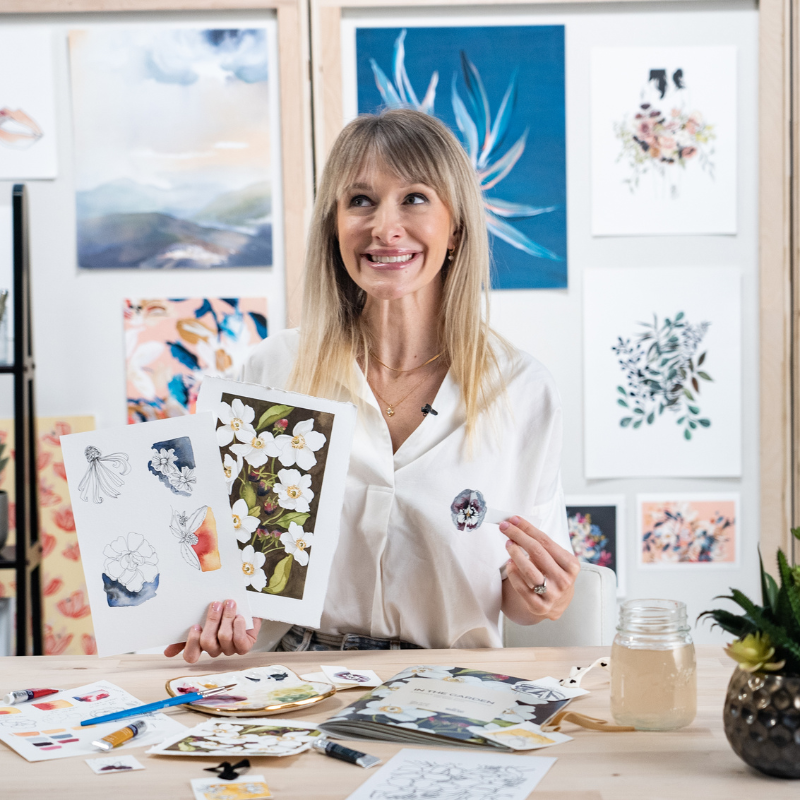 In The Garden Deluxe Edition-A Drawing and Watercolor Foundations Course with Sarah Simon