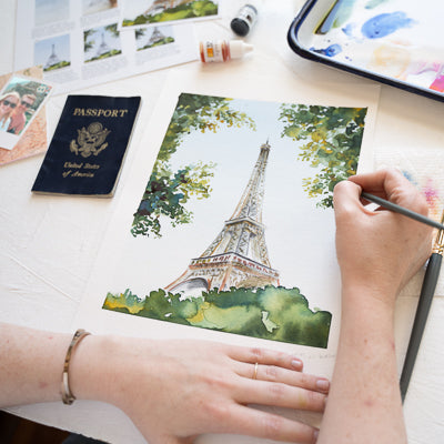 Eiffel Tower Watercolor Kit