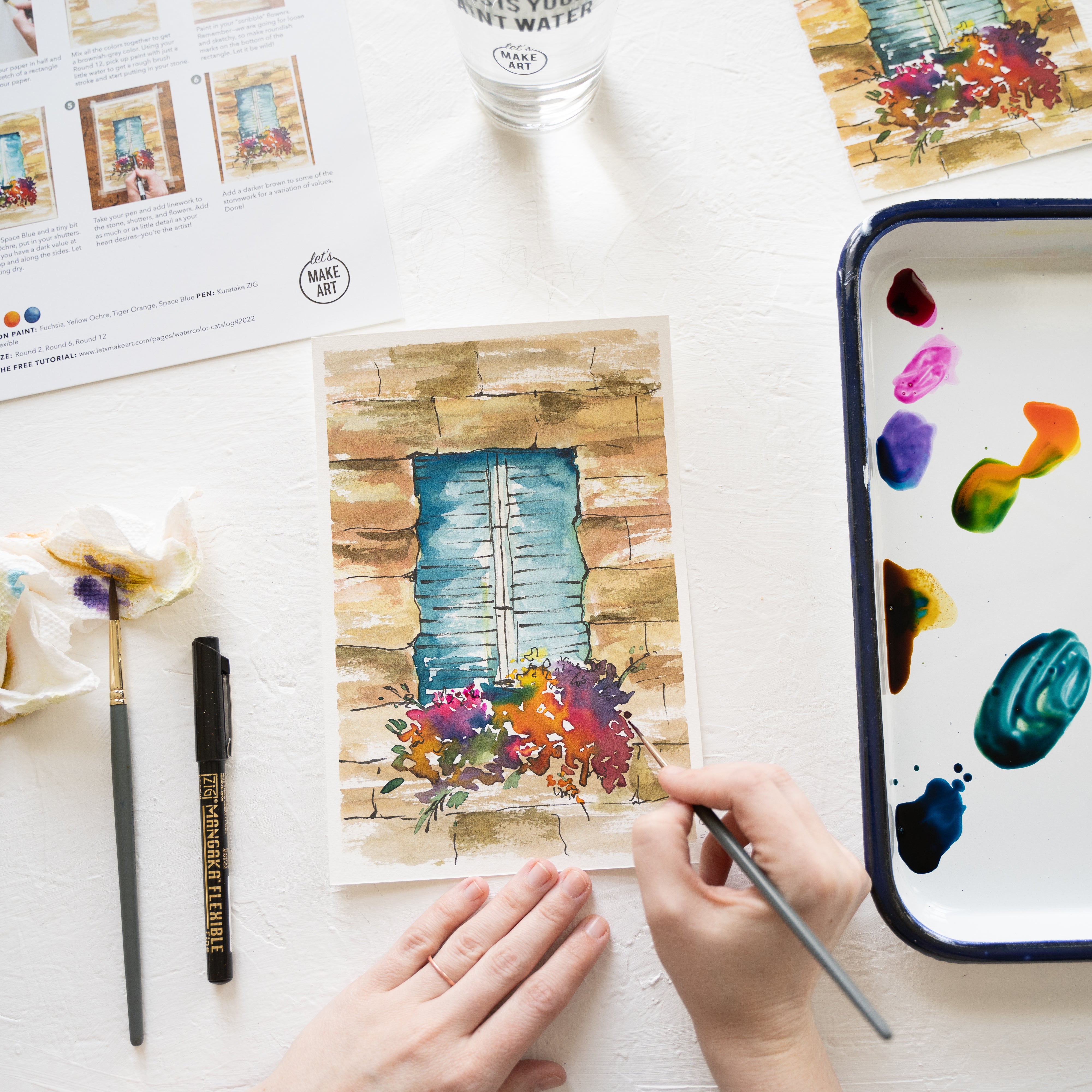 Urban Sketch Window Deluxe Watercolor Kit