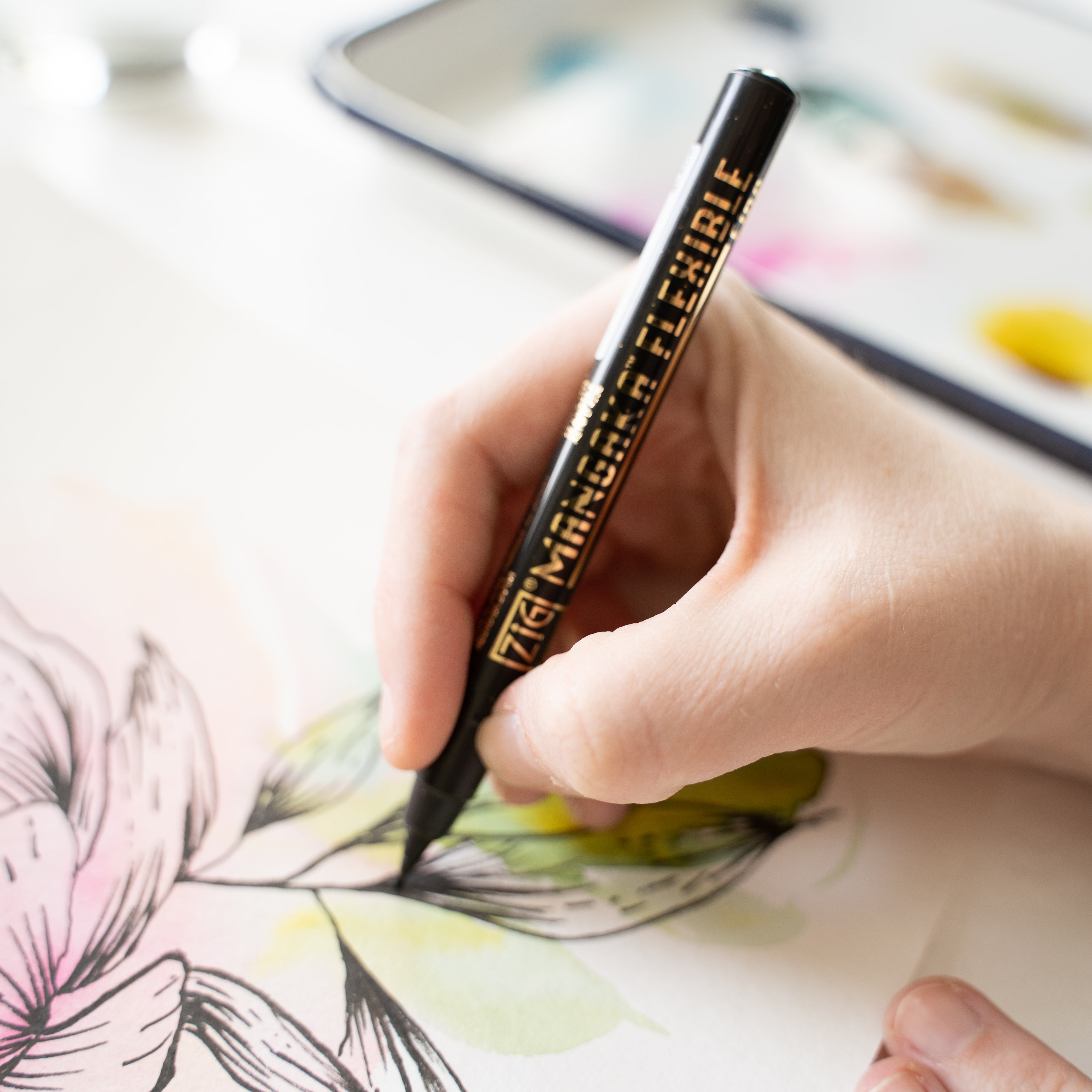 Ink and Wash Deluxe Floral Watercolor Kit