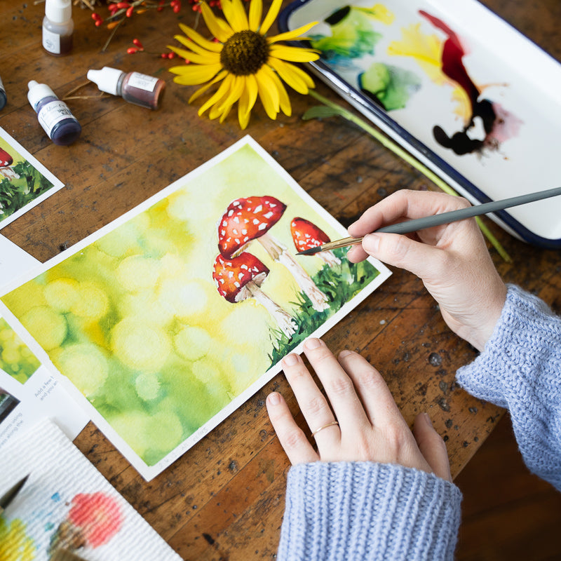 Bokeh Mushrooms Watercolor Kit
