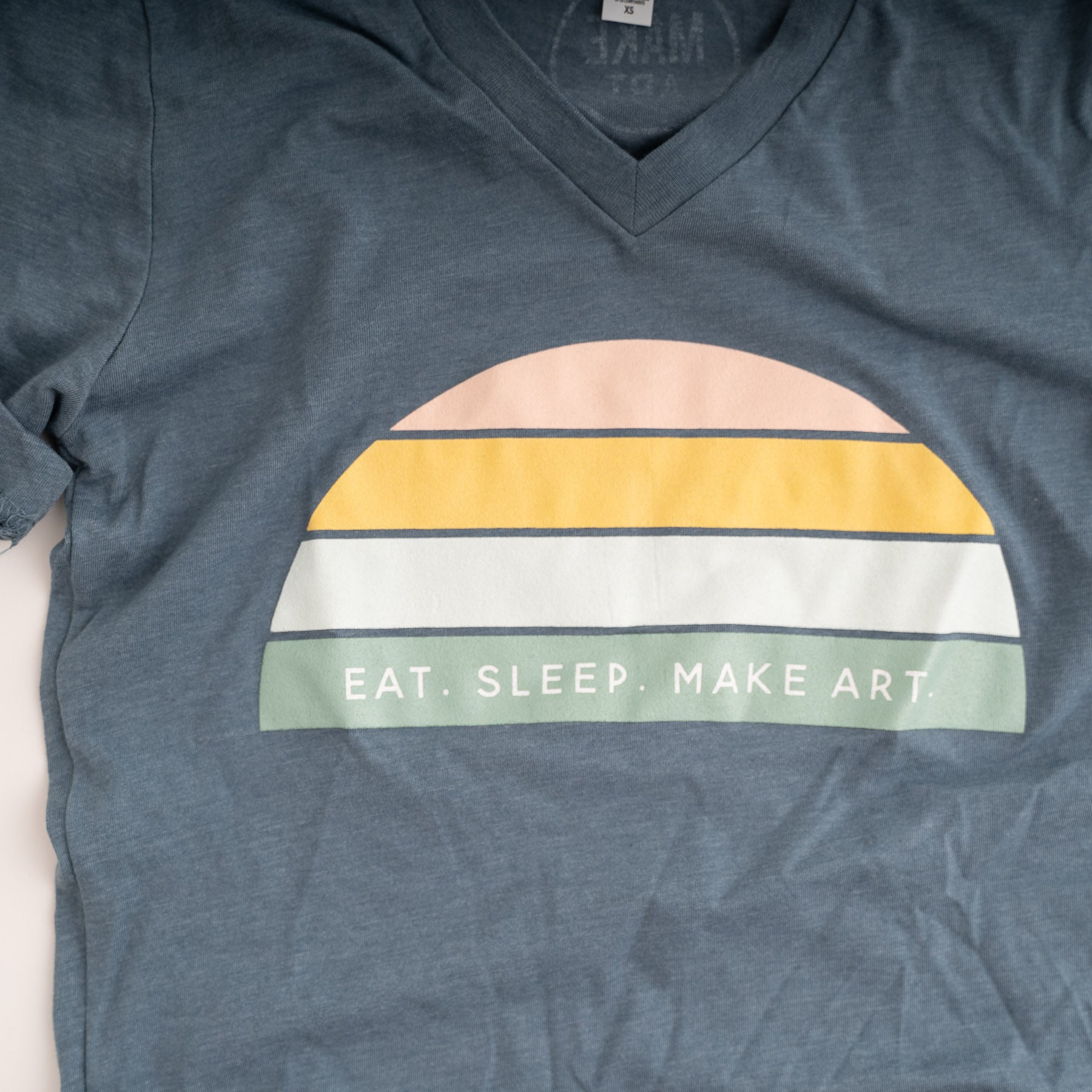 Eat Sleep Make Art V-Neck T-Shirt - LMA Exclusive