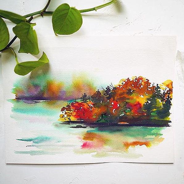 Autumn Lake Watercolor Mastery Workshop