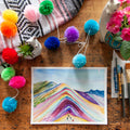 Rainbow Mountain in Peru Watercolor Project Kit